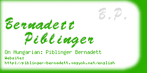 bernadett piblinger business card